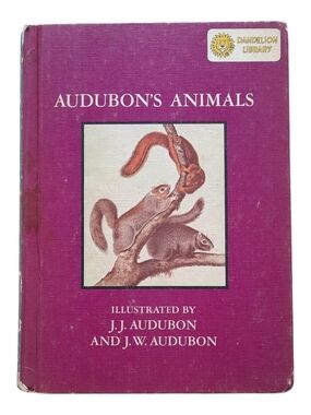 Audubon’s Animals Illustrated Book - Magenta Cover by J.J. Audubon
